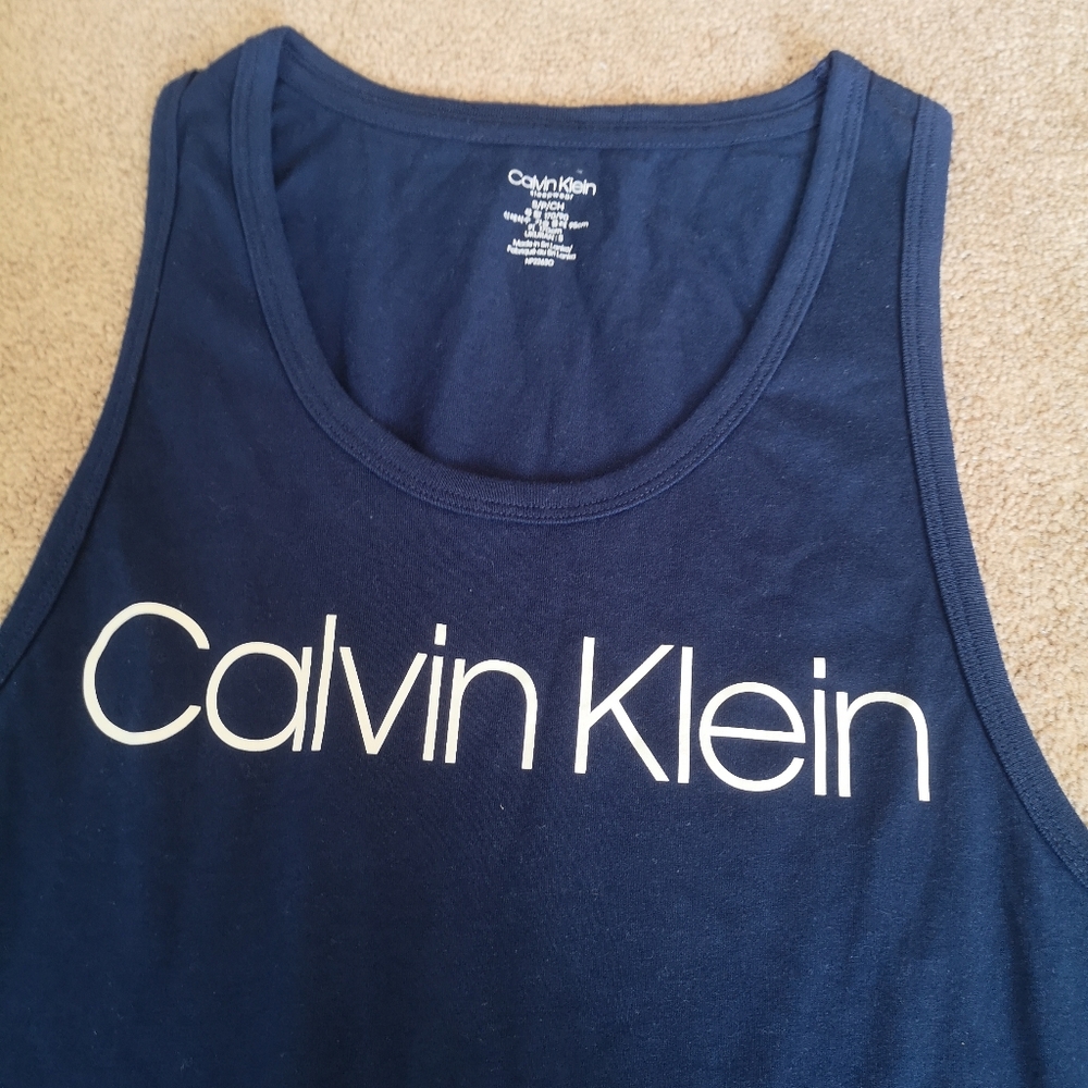 NWT Calvin Klein Dark Blue Sleeveless Top